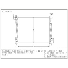 Peças sobressalentes automotivas radiador de automóveis para Gmc Jeep Grand Cherokee 11-12 Mt